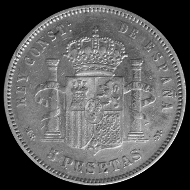 5 Pesetas Alfonso XII