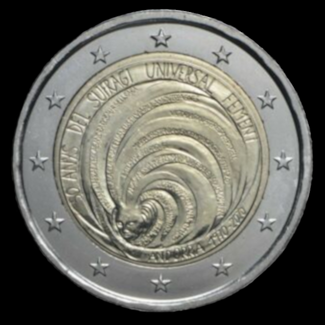 2-Euro-Gedenkmünzen Andorra 2020