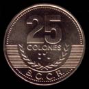 25 colones costa rica reverso