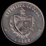 1 peso cubano anverso