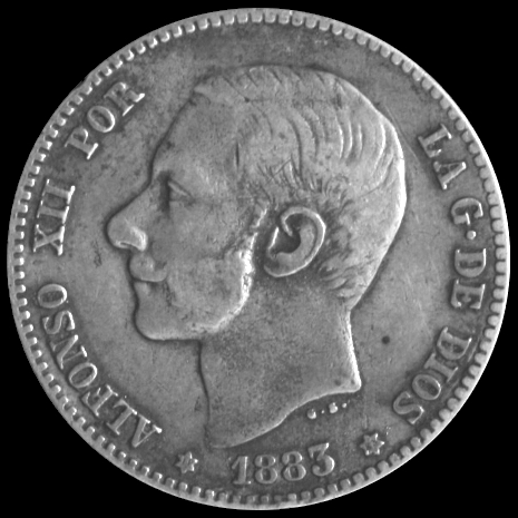 1 peseta Alfonso XII