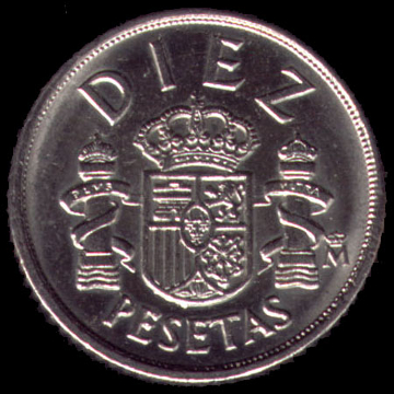 10 pesetasJuan Carlos I