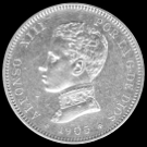 2 pesetas Alfonso XIII