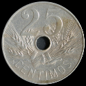 25 Centimes Alfonso XIII
