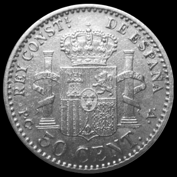 50 céntimos Alfonso XIII