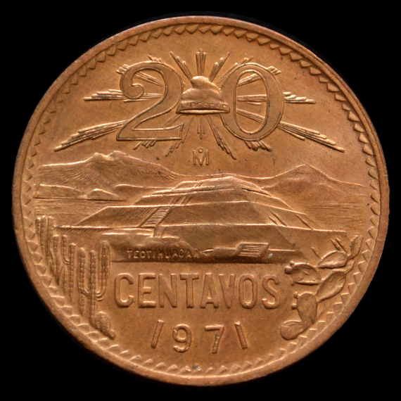 20 Centavos de peso mexicano