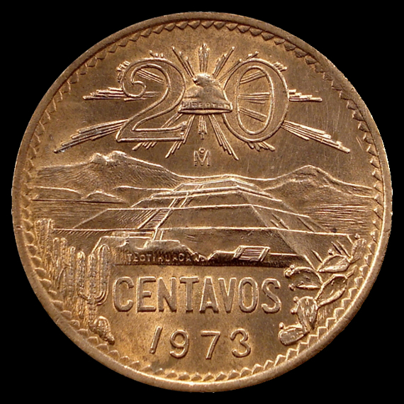 20 Centavos de peso mexicano
