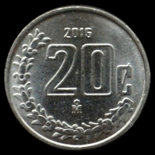 20 Centavos de peso mexicano