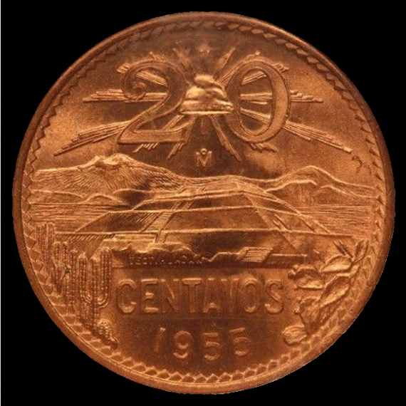 20 Centavos de peso mexicano