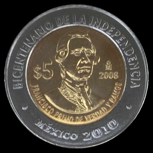 5 Pesos mexicano